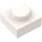 Classic Bulk Plate Block 1x1, 100 Piece White Building Plate, Compatible with Lego Parts and Pieces 3024, 100% Compatible with All Major Brick Brands(Colour:White)