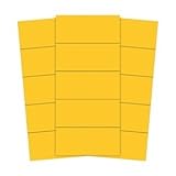 Magnavisul Magnetic Write-On/Wipe-Off Pre-Cut Strips, 2 X 7/8, Yellow, 25/Pack
