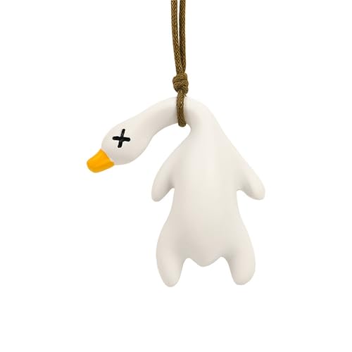 Funny Car Ornaments,On Swing Cars Pendant,Swing Duck Cute Car Decor Gift for Rear View Mirror,Truck Duck Accessories for Men,Dashboard Essentials for Women (A)