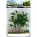 Woods Edge Trees Green 4'' to 5.5'' O-scale 5/pk