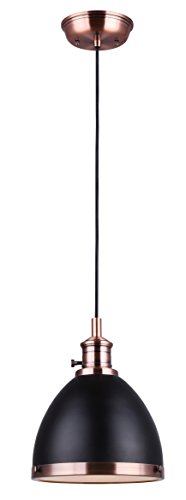 CanarmIPL409B01BKA Esher 1 Light Finish Pendant, Bronze and Black