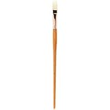 Princeton Refine Artist Brush, Brushes for Oil and Acrylic Paint, Series 5400 Natural Chunking Bristle, Flat, Size 8