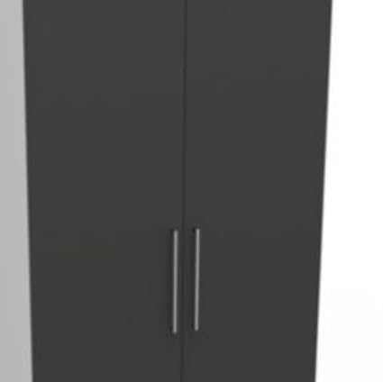 Darwin Anthracite White 2 Door Wardrobe H 2004mm W 1000mm
