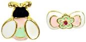 TdZ Party Mix &amp; Match Spring Busy Bee Pastel Golden Earrings
