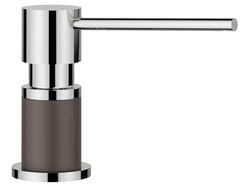 BLANCO Dishwashing Liquid Dispenser Lato-Grey of The rock/chrome-525817, Stainless Steel, Felsgrau/Chrom, 314 mm