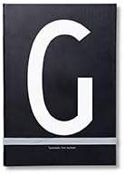 Design Letters Personalised Black Notebook (A-Z), A5