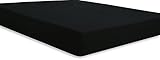 Cotton Full Fitted-Sheet Black - Premium Quality Combed Cotton Long Staple Fiber - Breathable, Durable & Comfortable - Deep Pocket, Hotel Quality By Utopia Bedding (Full, Black)