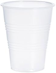 DART Y9 9 oz Trans Ribbed Wall PS Cup (Case of 2500)