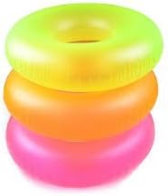Intex Neon Frost Swim Tubes Inflatable 36" Pool Floats Beach Ball and Hand Pump