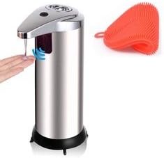 Automatic Soap Dispenser, Touchless Soap Dispenser for Kitchen & Bathroom Plus Silicone Sponger Scrubber By Ms. Anne Home Essentials