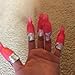 10Pcs Plastic Acrylic Nail Art Polish Remover Wrap Cleaner Superior Gel nail clips Cap Tool-Pink