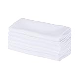 DII Polyester Commercial Quality Heavy Duty Cloth Napkins (18x18-inch) for Restaurant or Home, Set of 6, White