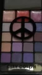 Purple PALETTE 16 Eye Shadows & 3 Lip Gloss Compact City Color PEACE SIGN