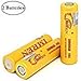 M&A BD 2 Pack with Battery Organizer IMREN 3000mAh 40A High Drain Li-ion Battery, 3.7V Rechargeable Flat Top for Electric Tools, Toys, LED Flashlights, Torch, and Etc