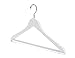 Nature Smile White Wooden Coat Hangers 16 Pack Premium Solid Wood Suit Clothes Hangers with Pants Bar