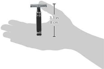 Edwin Jagger DES86RCBLAMZ Short Handled Classic Double Edge Manual Eco-Friendly and Reusable Safety Razor for Men and Women for Shaving cream or Soap Fits All DE Razor Blades (Black Rubber Coated) - Image 5
