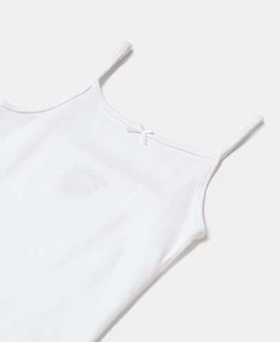 Jockey SG04 Girl's Super Combed Cotton Rib Fabric Camisole with Regular Straps White 2