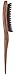 PERFEHAIR 100% Pure Boar Bristle Teasing Hair Brush with Wooden Handle, 3 Row Slim Backcombing Brush, 8.8 inch