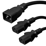 TheTechWave - IEC C20 to 2X C13 Splitter Power Cord