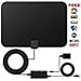 HDTV Antenna,Indoor Amplified TV Antenna 50 to 70 Mile Range with Creative Adjustable Amplifier Booster and and 16.5 Feet Coaxial Cable (Black)