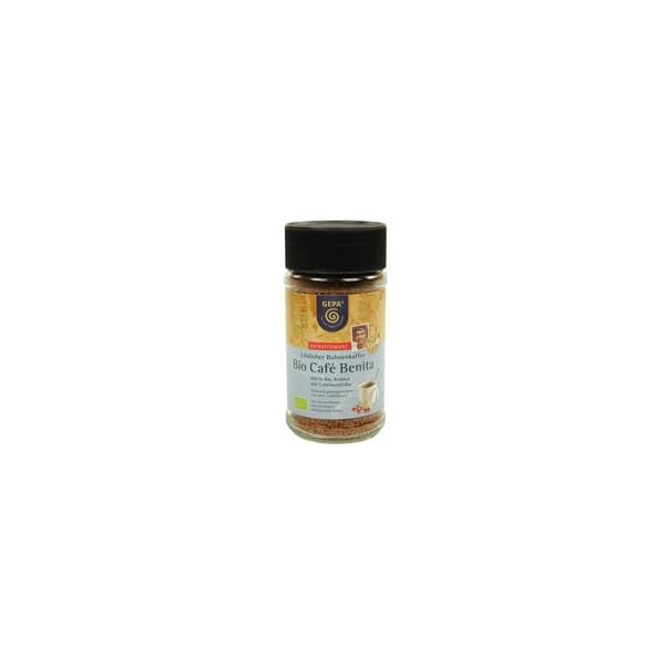 GEPA Premium Bio Café Benita ENTCOFFEINIERT - Instant Kaffee - 1 Karton (6 x 100g) Fair Trade Kaffee