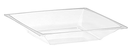 WNA MSBWL12 Milan Square Bowl, 12 oz., Clear (Pack of 168)