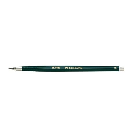 Faber-Castell 139402 - Fallminenstift TK 9400, Minenstärke: 2 mm, Härtegrad: 2B, Schaftfarbe: grün
