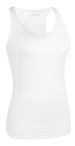 Fastorm Women's 2 Pack Running Tank Tops for Women Active Racerback Dry Fit Tank Top White S