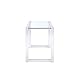 Coaster Home Furnishings – Hartford – Metal & Glass – 47-Inch Rectangular Glass Top Writing Desk with Contemporary Style and Plastic Glides – Home Office & Living Room – Chrome - 800746