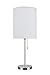 Aspen Creative 40083-1, 1-Pack Set-1 Light Candlestick Table Lamp, Contemporary Design in Satin Nickel, 19 1/2