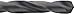 Chicago Latrobe 906 High-Speed Steel Aircraft Extension Drill Bit, Black Oxide Finish, Round Shank, 135 Degree Split Point, Wire Size #60 (Pack of 12)