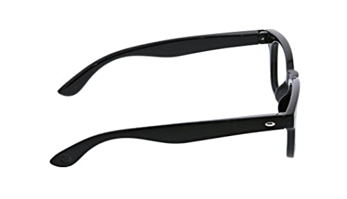 Peepers by PeeperSpecs unisex-adult Clark Reading Glasses, Black - Original Lenses, 49 mm, 0