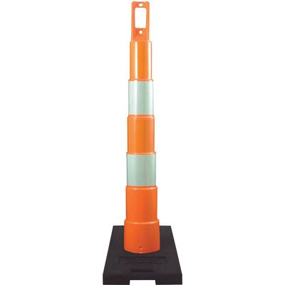 Plasticade Navicade Traffic Channelizing Cone - 48in.H, 6in. Engineer Grade Sheeting, Model# 650R1-O-6-EG-A
