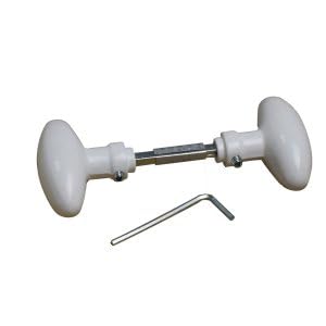 Double oval button white Alu