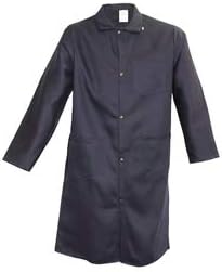 Stanco Safety Products X-Large Navy Blue Indura Arc Rated Flame Resistant Lab Coat with Snap Front Closure