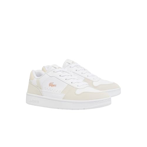Lacoste Unisex-Child Children's T-Clip Set Sneaker, White/Light Pink, 13.5 Litt…