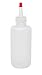 Vestil BTL-RC-6 Low Density Polyethylene (LDPE) Round Squeeze Dispensing Bottle with Removable Red Cap, 6 oz Capacity, Clear