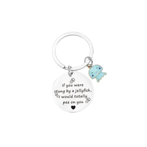 Friendship Keychain True Friends Funny Jellyfish