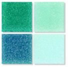 Mosaic Mercantile Authentic Glass Mosaic Tiles, 3/8 Inch,  Blue Colors, 1 Pound Bag