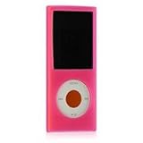 Durable Flexible Soft Magenta Silicone Skin Cover Case for Apple Ipod Nano 4th Generation