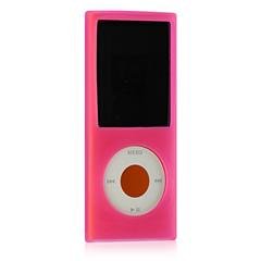 Durable Flexible Soft Magenta Silicone Skin Cover Case for Apple Ipod Nano 4th Generation