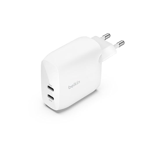BoostCharge Cargador de Pared Doble USB-C PPS 60W, Carga Rápida