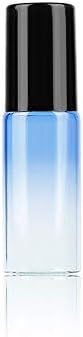 Refillable Gradient Color Essential Oil Roller Bottles, Portable Glass Bottle Travel Cosmetic Liquid Storage Container size 5ml