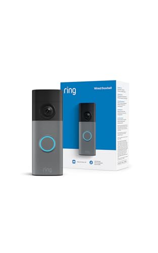 Ring Videotürklingel Kabel (Wired Video Doorbell) (neueste Gen.) | Videotürklingel-Kamera | Retinal 2K, optimierter Zoom (bis zu 6x) | 30-tägiger Gratiszeitraum für Ring-Abonnement
