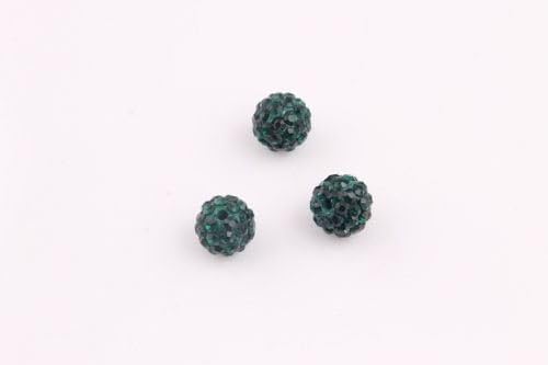 10pcs Crystal 10MM beads FOR Pave Disco Balls Emerald color