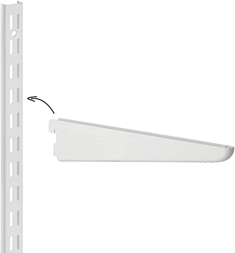 Super HD 10 Pack 12cm OR 120mm White MSF Twin Slot Shelving Bracket