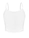 Melynnco Women's Crop Top Basic Sexy Sleeveless V Neck Cute Summer Cropped Cami Tank Top White Small