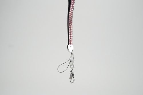 Pink Rhinestone Lanyard Wrist Holder