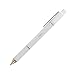TUL Pearl Ballpoint Pens, Gel, Bullet Point, 0.7 mm, White Barrel, Blue Ink, Pack Of 4 Pens