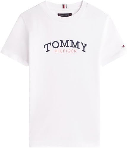 Jungen T-Shirt Kurzarm Monogram Graphic aus Baumwolle, Weiß (White), 6 Jahre